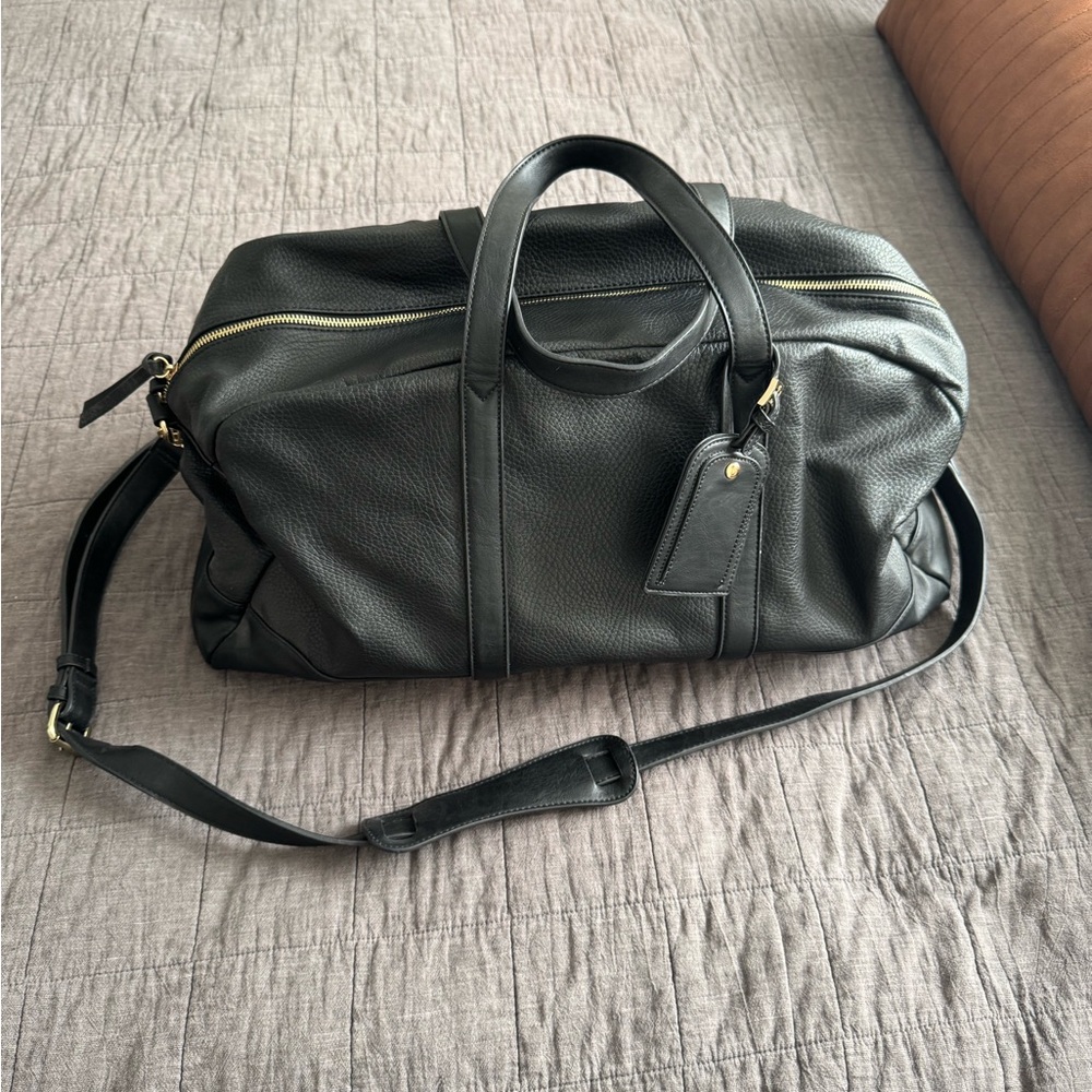Sole Society Black Leather Duffle